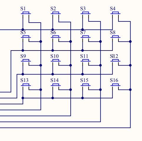 用51單片機做宿舍門禁系統 2 4 4矩陣按鍵